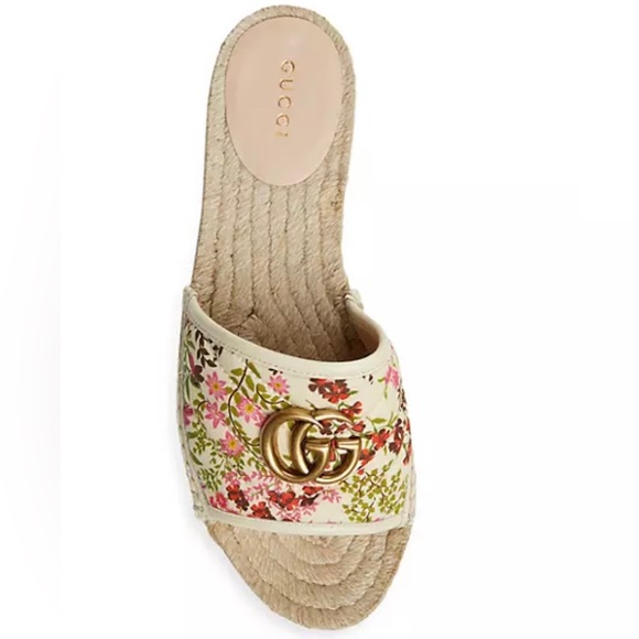 ❌SOLD ELSEWHERE❌BNIB Gucci Pilar Floral Espadrilles Sandals SZ: 38 & 38.5 - Picture 4 of 8